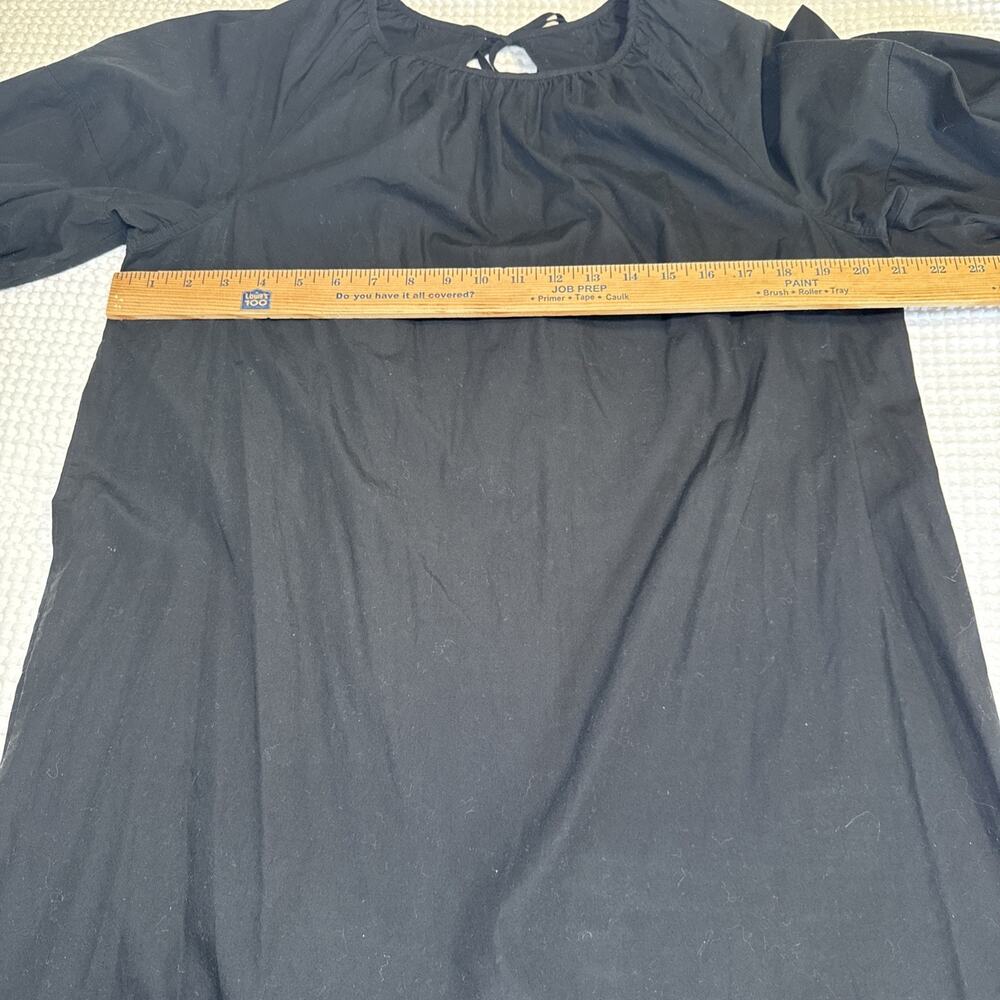 Banana Republic Black Cotton Pullover Key Hole Back Dress Sz M Short Sleeve EUC - Picture 5 of 11